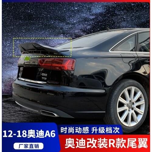 For Audi a6 2012-20418 high quality Carbon Fiber rear boot Wing Spoiler Rear Roof Spoiler Wing Trunk Lip Boot Cover