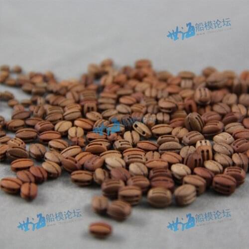 Double Cake Pulley High quality Pulley Accessories Wooden Ship Model Kit- 10 pcs 5mm pear wood