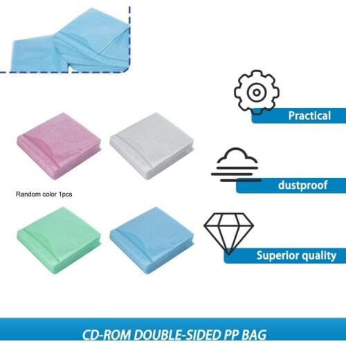 100Pcs CD DVD Double Sided Cover Storage Case PP Bag Sleeve Envelope Provide Storage & Protection for Your CD & DVD