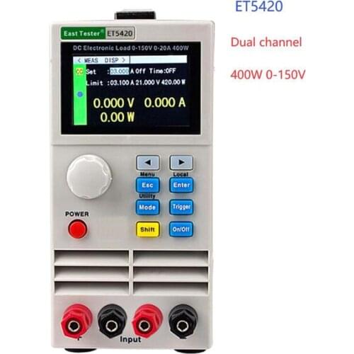 ET5420 DC electrical load high -presicion dual-channel adjustable battery load tester Battery capacity tester