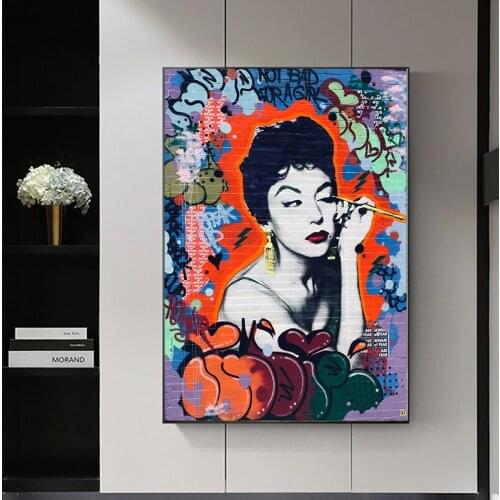 Graffiti Art Character Graffiti Painting Art Poster Canvas Painting Decorative Paintings Wall Picture for Living Room Home Decor