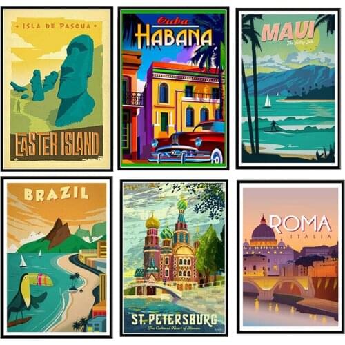 5D DIY New York London moscow Diamond Painting Vintage Europe America Cities Landscape Embroidery Mosaic Cross Stitch Home Decor