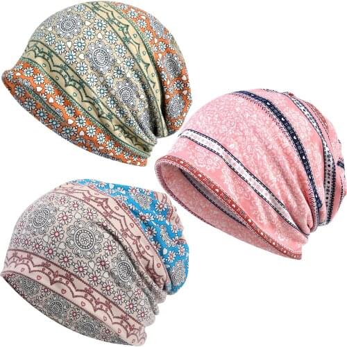 Kayier Beanies Chemo Caps Cancer Headwear Skull Cap Knitted hat Scarf for Women