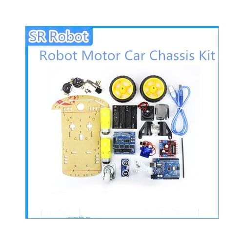 Robot Motor Car Chassis Kit Avoidance Tracking Speed Encoder Battery Box 2WD Ultrasonic Module for Arduino Diy Kit