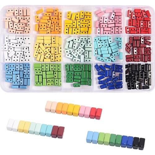 Enamel Tila Tiles Beads for jewelry Myiuki Japanese Beads Diy Crafts Hematite Braclet Making Metal Hand Made Spacer Beads