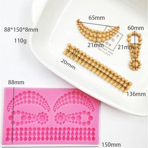 Luyou 1pc pearls Silicone Mold Fondant Mould Cake Decorating Tools Cake Gumpaste Molds, Kitchen Accessories FM1937