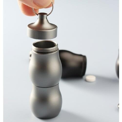Outdoor First Aid Mini Alloy Sealed Capsule Waterproof Pill Case Portable Medicine Box Tablet Organizer Camping Health Care Tool