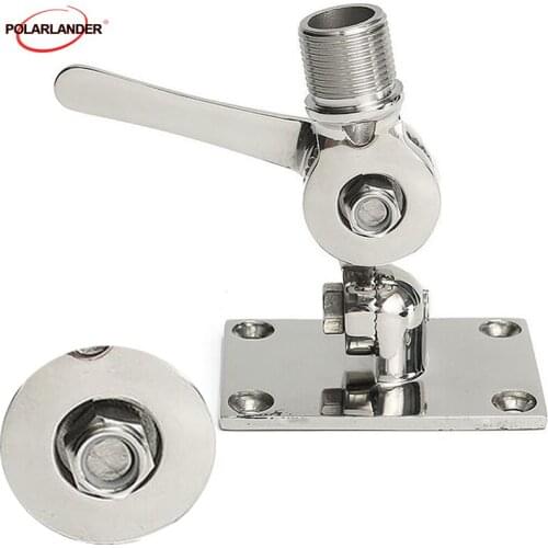 Marine Hardware Aerial Dual Axis Adjustable Base Yacht Antenna Base Mount Rustproof Aerial Stainless Marine 316 Steel Antenna