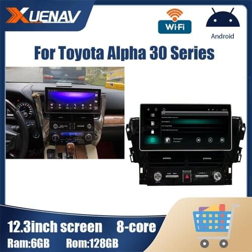Android 12.3 inch GPS radio multimedia player Video for Toyota Alpha 30 series DvD Stereo receiver 2 din