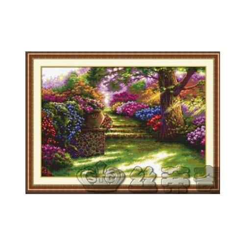 Gold Collection Beautiful Counted Cross Stitch Kit The Forest Trail Road Path Tree dome