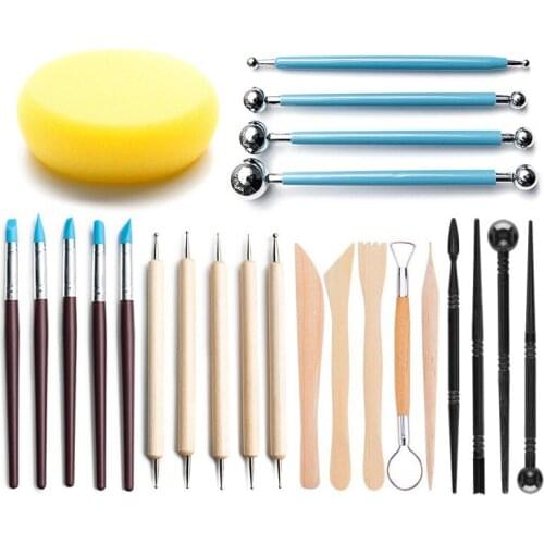 24PCS Pottery Tools Clay Sculpting Tool Set for Clay / Pottery/Ceramics Artwork & Holiday Crafts