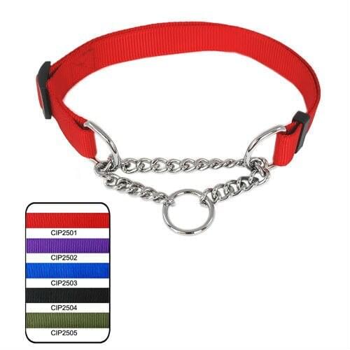 50Pcs/Lot Pet Dog Cat Lively Plain Color Nylon Choke Collar 2.5cm 5 Colors