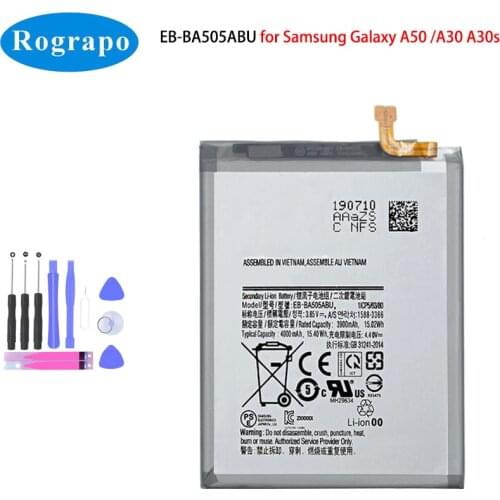 New EB-BA505ABN EB-BA505ABU 4000mAh Battery For SAMSUNG Galaxy A50 A505F SM-A505F A505FN/DS/GN A505W A30s A30 SM-A305 SM-A307