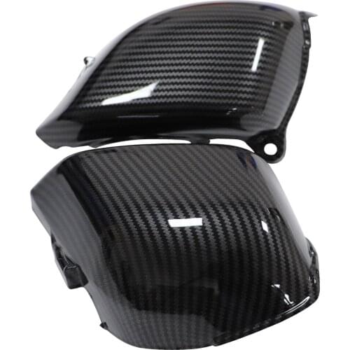 Pair Carbon Fiber Motorcycle Air Filter Caps Covers Guards For Honda CB400 VTEC