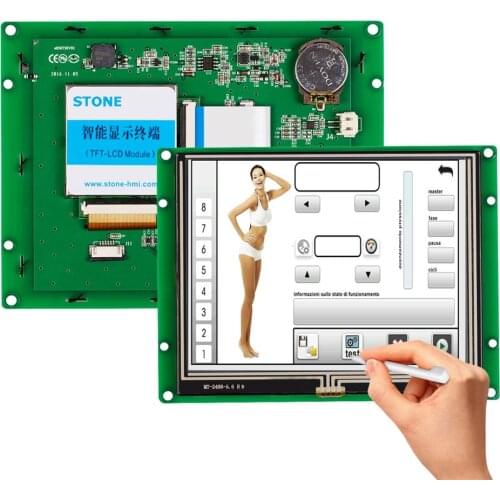 5.6" LCD Touch Screen 640*480 with Serial Interface for Any Microcontroller/ PIC/ ARM