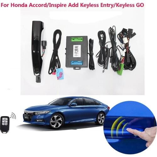For Honda Accord Honda Inspire Add Keyless Entry Keyless Go System with 1 car sensor handle easy install no need cut wire