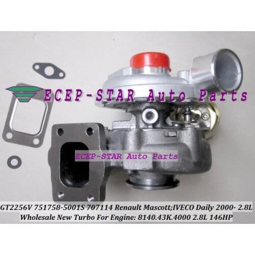 Free Ship GT2256V 751758 751758-5001S 707114 707114-0001 500379251 Turbo For IVECO Daily For Renaul Mascott 8140.43K.4000 2.8L