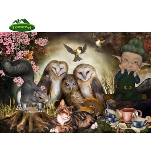 YUMEART Living Room Decoration DIY 5d Diamond Painting Cartoon Cross Stitch Animals & Sprites Crystal Embroidery Creative Gift