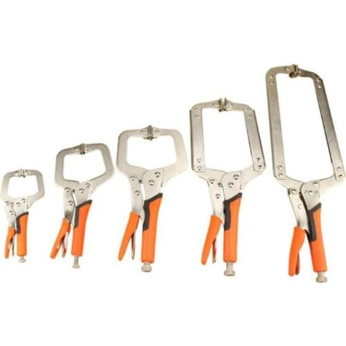 C Type Clip Vise Grip Woodworking Face Clamps 6/9/11/14/18-inch Table Vise Grip Tool Cabinets Locking Plier Multi-function Steel