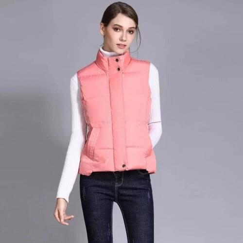 Women Winter Autumn Vest Cotton Padded Jacket Solid Large size Short Warm Female Clothes Girl‘s Top 2020 Casual Ladies Outwear