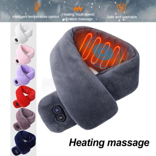 Winter Scarf Heated Scarf USB Women Heating Scarf Couple Scarf Neckerchief Plush Collar Scarves