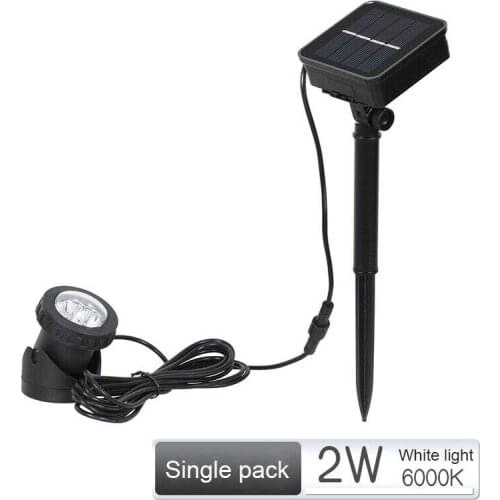 1 white Solar Power LED Underwater Spotlight Light good for Garden Swimming Fish Pool