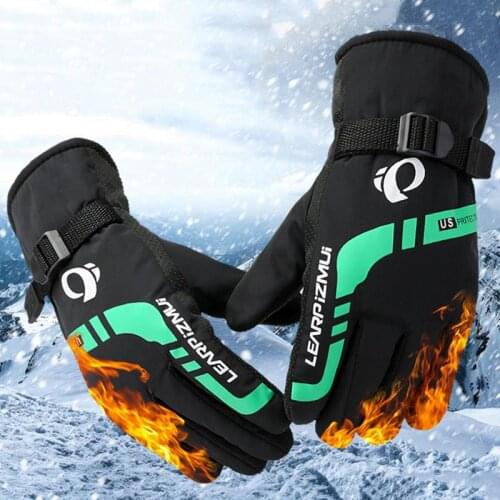 1Pair Mens Warm Gloves For Men Winter Outdoor Sports Motorcycle Riding Equipment Windproof Thickening Ski Gloves One Size