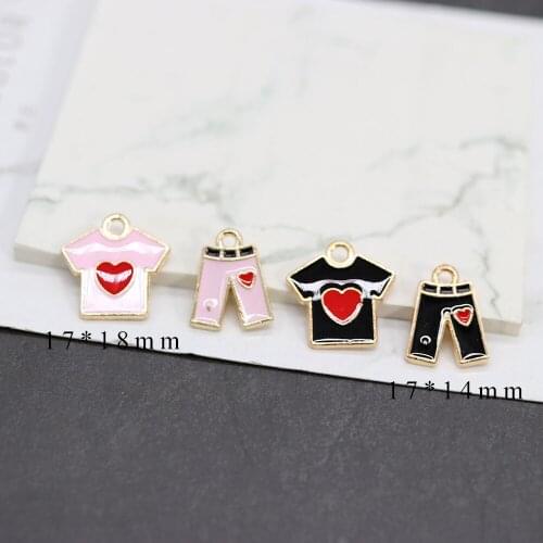 10pcs/Lot Clothes Diy Handmade Oil Enamel Charms Design for Jewelry Making Earring Bracelet or Necklace