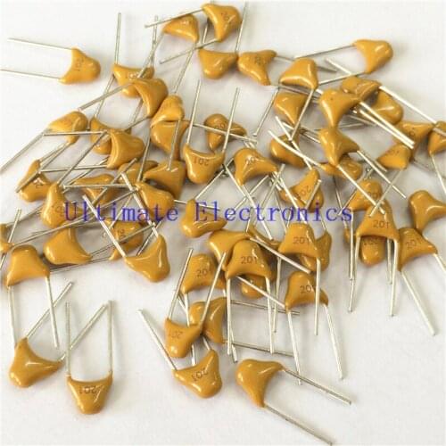 100pcs/lot Multilayer ceramic capacitor 201 50V 200pF 201J P=5.08mm