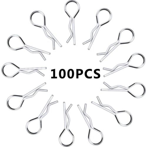 100pcs/pack Stainless Body Shell Clip Pin For HSP RC 1/16 Car Buggy Truck Traxxas Vehicles Car Shell Latch Car Toy Accessories