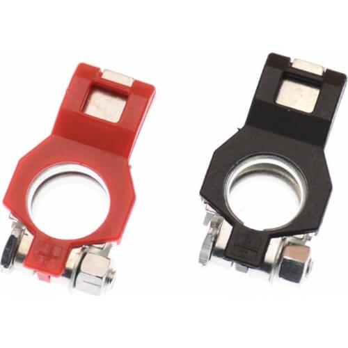 2pcs Positive & Negative Electrode Quick Release Lift Off Connector Clamps Battery Terminal Connector Car Battery J60F