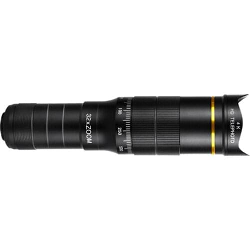 32X Phone Camera Lens Telescope Zoom Macro Lens Fisheye Wide Angle Lente for iPhone Samsung Smartphone