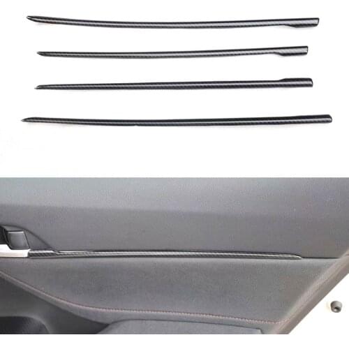 4pcs/set Car Interior Door Panel Decoration Strips Trim Styling For Toyota Camry 2018 2019 LHD Auto Moldings