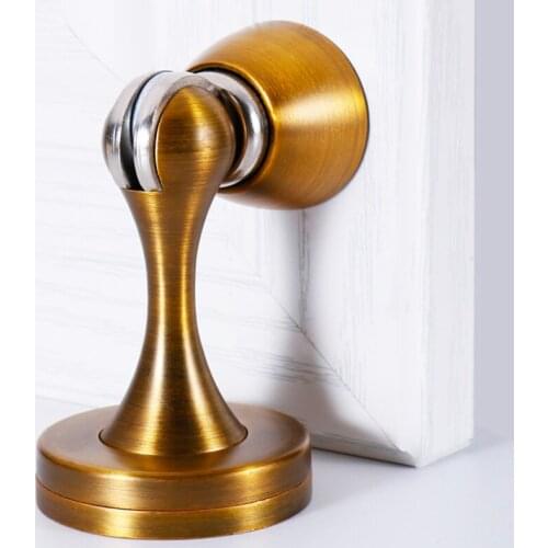 4 Colors Magnetic Door Holder Stopper Invisible Doorstop Wall Floor Mount Safety Catch Zinc Alloy Door Suction Bedroom Supplies