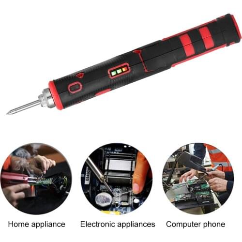Cordless Household Electric Solder Iron USB With Bright LED Wireless Charging Soldering Iron Kit RechargeableLithium Battery