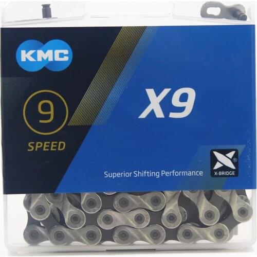 KMC X9 Chain 9 18 27 Speed Mountain Bike Bicycle Chain Original X9 MTB Road Bike 116L Chains