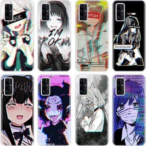 Sad Anime Aesthetic Senpai Phone Case for Huawei Honor 10X Lite 10i 20i 20E 20S 30S 30i 30 Pro Plus 9C 9X Pro 30 Lite Soft Cover