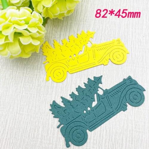 DIY truck carbon steel knife die 2020 new embossing craft photo decoration Christmas deco card stamp and dies template stencil