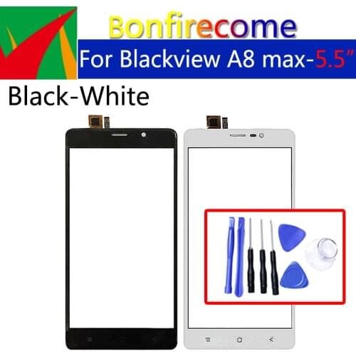 For Blackview A8 max Touch Panel Touch Screen Digitizer Sensor Replacement Touch Glass Lens No Lcd 5.5 inch