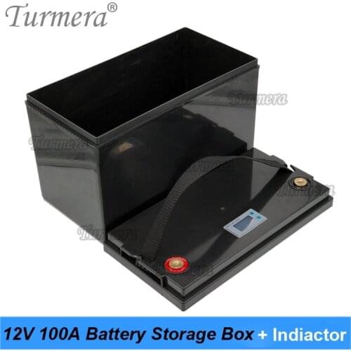 Turmera 12V Battery Storage Box Indicator for 3.2V Lifepo4 Batteries 100Ah Assemble to Solar Panel or Uninterrupted Power Supply