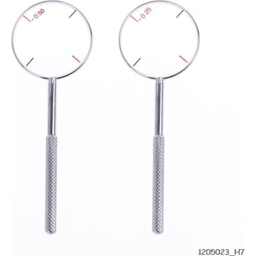 Round Optical Cross Cylinder Lens Tool Optical Instruments Ophthalmic Lens Diopters Optometry Accessories 0.25 / 0.50