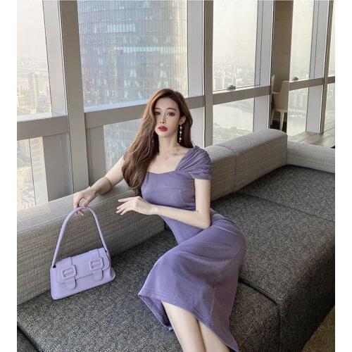 ZC3098 Summer 2021 new women fashion sexy show thin temperament elegant package hip dress cheap wholesale