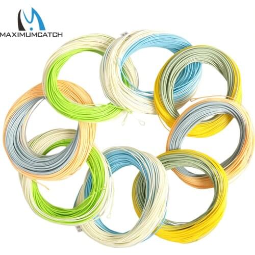 Maximumcatch 100FT Double Color Fly Line WF Floating With Two Welded Loops