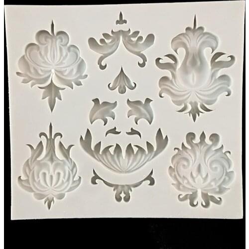 Minsunbak Classic European embossed cake decoration tools Silicone fondant mold Birthday wedding cake Chocolate baking tool