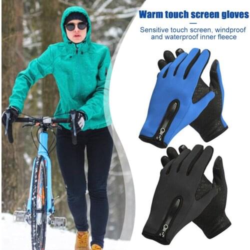 Motorcycle Hiking Ski Gloves Winter Outdoor Sports Windproof Cycling Fleece Warm for Outdoor Cycle Biking Entertainment