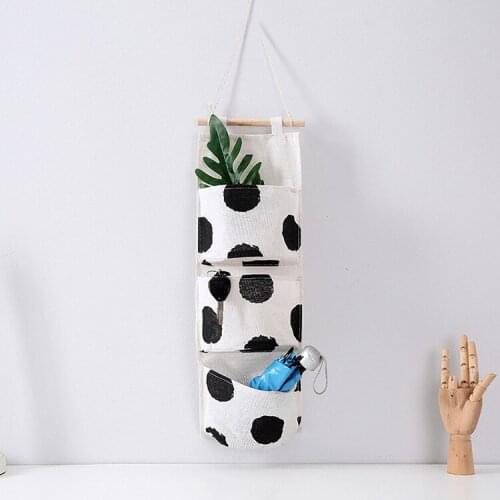 Housekeeper on wall Over The Door Organizer, 3 Pockets Hanging Storage Bag for Home Bedroom Wall Hanging Storage Bag