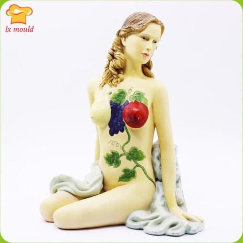 Newly created woman handmade candle silicone mold resin gypsum soap body mold
