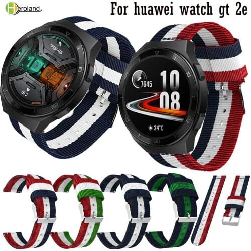 22mm nylon watch Strap For huawei watch gt 2e / gt2 46mm smart Watch Band Wristband for Samsung Galaxy Watch 46mm bracelet belt