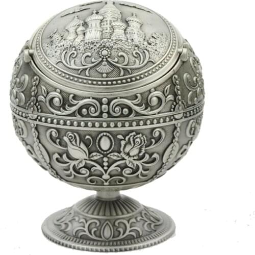 Luxury Cover Stainless Ashtray Indoor Desktop Boyfriend Gift Ashtray Table Decoration Accessori Casa Home Accessories EA6YHG