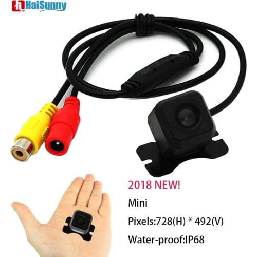 HaiSunny Hidden Mini Camera Vehicle Camera CCD Night Vision Waterproof Parking Reverse Backup Camera For Car Monitors